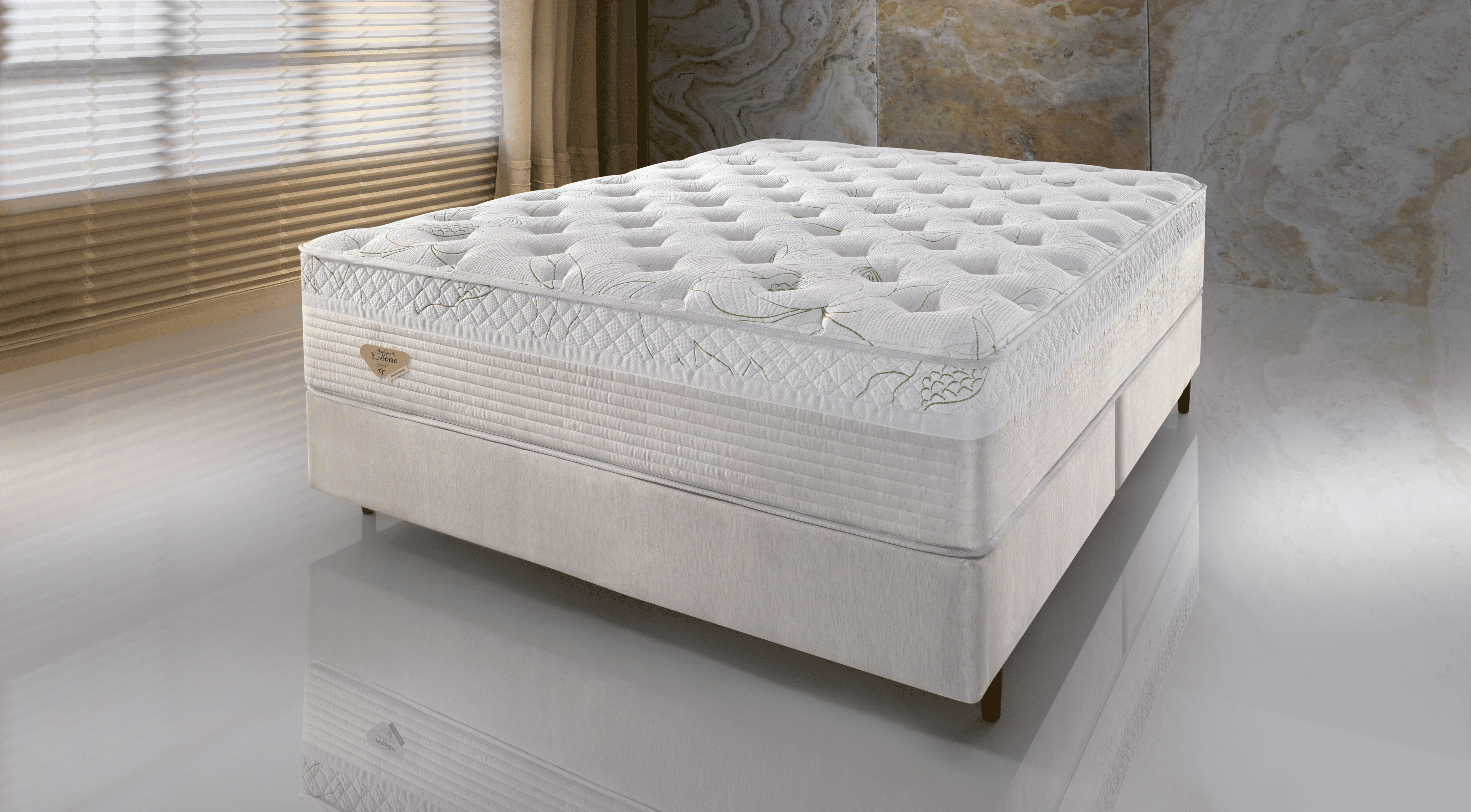 CAMA BOX ECOFLEX DOUBLE ESSENCE QUEEN 158X198