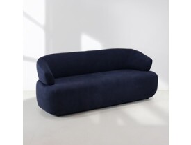 Sofá Roma Orgânico 200cm Veludo Azul