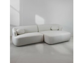 Sofá Roma Orgânico Linho Bege C/ Chaise 270cm
