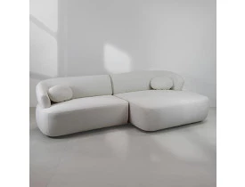 Sofá Roma Orgânico Linho Bege C/ Chaise 270cm